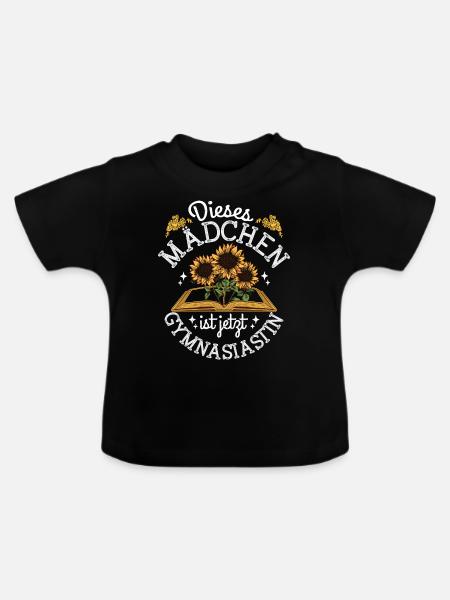 Einschulung Gymnasium Mädchen - Baby Bio-T-Shirt mit Rundhals - Schwarz