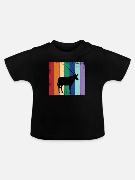 Antilope - Baby Bio-T-Shirt mit Rundhals - Schwarz