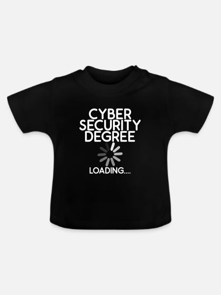 Cyber Security Degree Loading 2 - Baby Bio-T-Shirt mit Rundhals - Schwarz