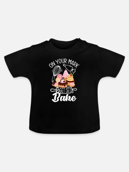 Lustiges Hobby Bäcker Geschenk - Baby Bio-T-Shirt mit Rundhals - Schwarz