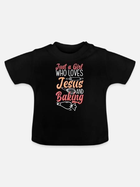 Lustiges Hobby Bäcker Geschenk - Baby Bio-T-Shirt mit Rundhals - Schwarz