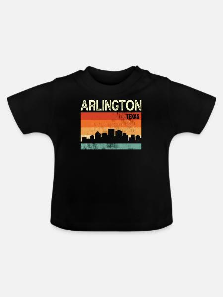 Arlington Texas - Baby Bio-T-Shirt mit Rundhals - Schwarz