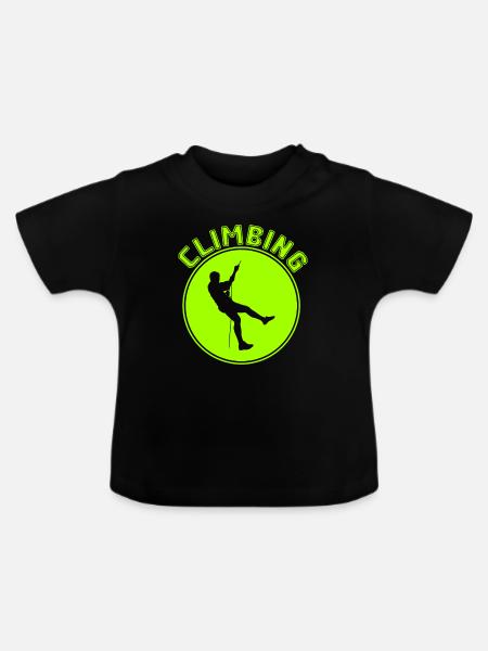 Klettern - Baby Bio-T-Shirt mit Rundhals - Schwarz