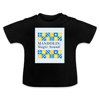 Mandolin Magic Sound - Baby Bio-T-Shirt mit Rundhals - Schwarz - Vorne