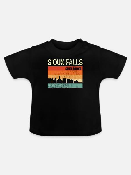 Sioux Falls Süd dakota - Baby Bio-T-Shirt mit Rundhals - Schwarz