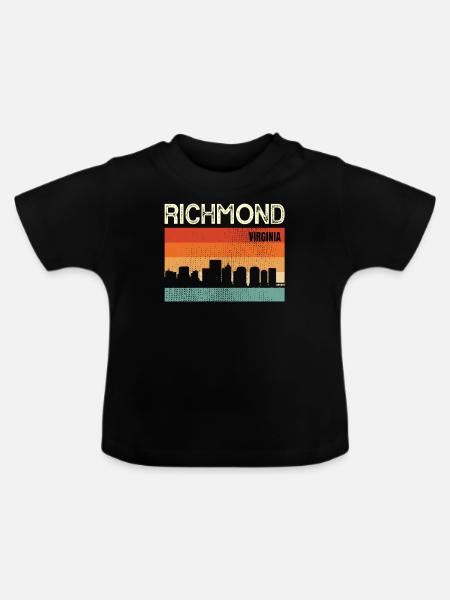 Richmond Virginia - Baby Bio-T-Shirt mit Rundhals - Schwarz