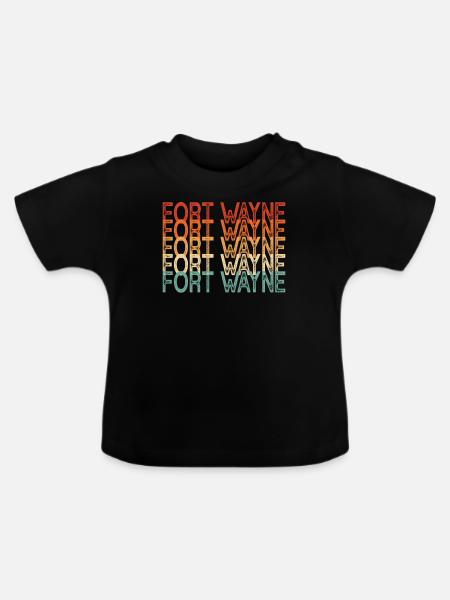 Fort Wayne Indiana - Baby Bio-T-Shirt mit Rundhals - Schwarz