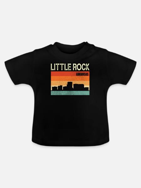 Little Rock Arkansas - Baby Bio-T-Shirt mit Rundhals - Schwarz