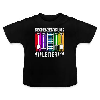 Rechenzentrumsleiter Rechen & Leiter Garten - Baby Bio-T-Shirt mit Rundhals - Schwarz - Vorne