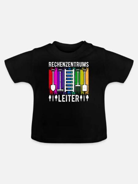 Rechenzentrumsleiter Rechen & Leiter Garten - Baby Bio-T-Shirt mit Rundhals - Schwarz