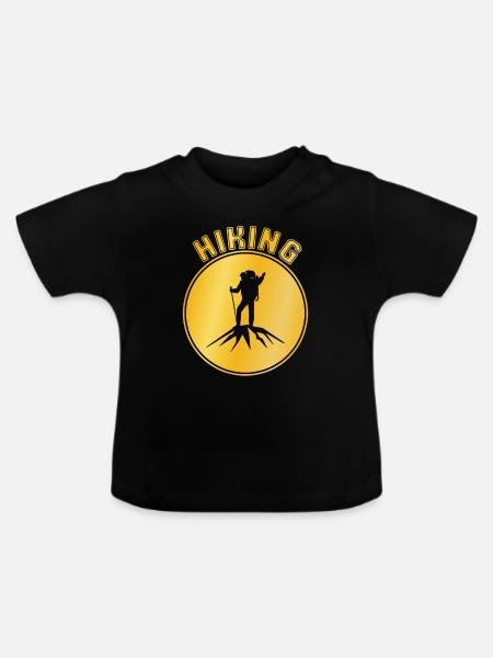Bergsteigen - Baby Bio-T-Shirt mit Rundhals - Schwarz