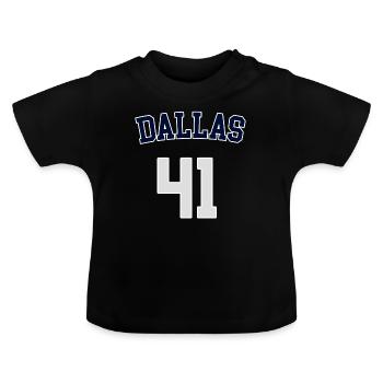Dallas 41 - Baby Bio-T-Shirt mit Rundhals - Schwarz - Vorne