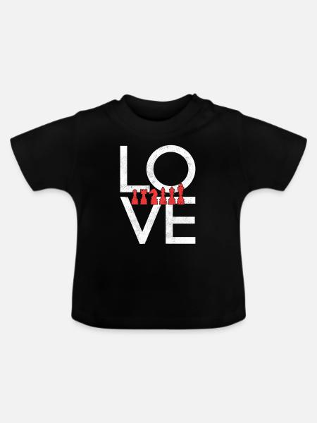 Schach - Baby Bio-T-Shirt mit Rundhals - Schwarz