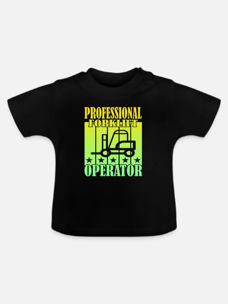Professional Forklift Operator - Baby Bio-T-Shirt mit Rundhals - Schwarz