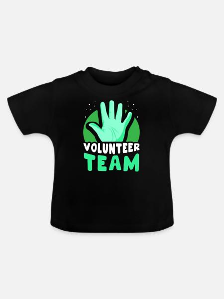 Freiwilligen Team Beruf Freiwilliger Freiwillig - Baby Bio-T-Shirt mit Rundhals - Schwarz