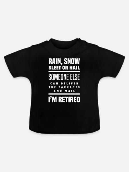 Postbeamte Rente Geschenk - Baby Bio-T-Shirt mit Rundhals - Schwarz