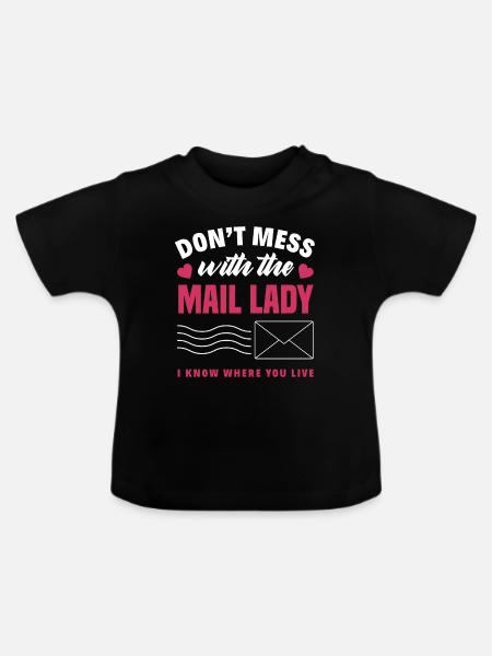 Postbeamtin Frau Beruf Geschenk - Baby Bio-T-Shirt mit Rundhals - Schwarz