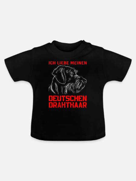Hund Hundebesitzer - Baby Bio-T-Shirt mit Rundhals - Schwarz