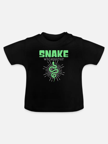 Schlangen Flüsterer - Baby Bio-T-Shirt mit Rundhals - Schwarz