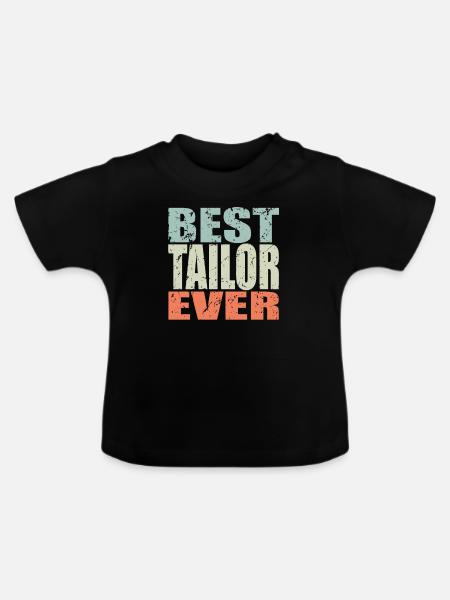 Best Schneider ever Schneider Geschenk - Baby Bio-T-Shirt mit Rundhals - Schwarz