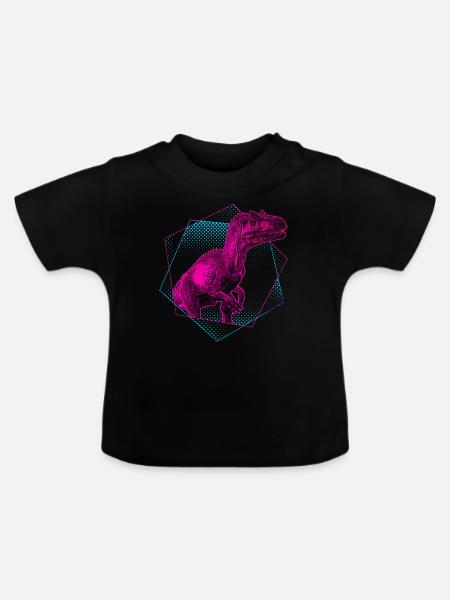 Allosaurus Dinosaurier - Baby Bio-T-Shirt mit Rundhals - Schwarz