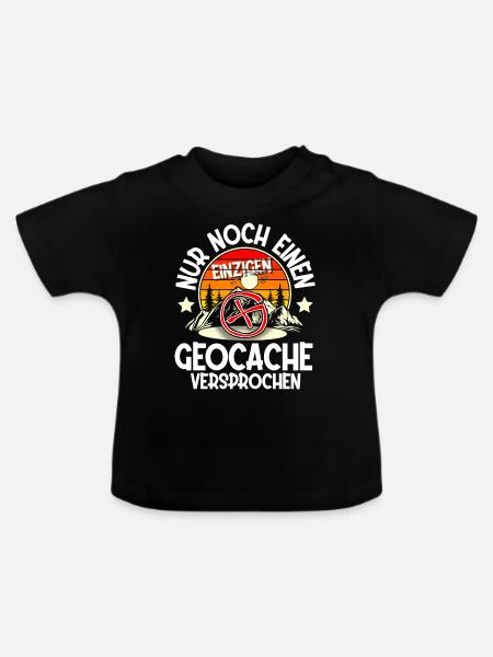 Geocaching Geocacher Geocache - Baby Bio-T-Shirt mit Rundhals - Schwarz