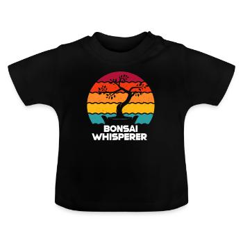 Bonsai - Baby Organic T-Shirt with Round Neck - black - Front