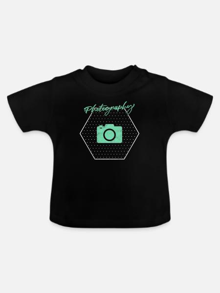 Fotografie - Baby Bio-T-Shirt mit Rundhals - Schwarz