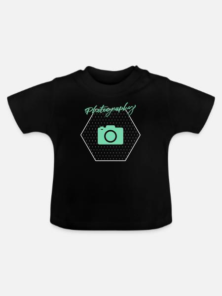 Fotografie - Baby Bio-T-Shirt mit Rundhals - Schwarz