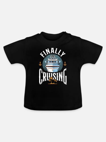 Cruise Ship Vacation Finally - Baby Bio-T-Shirt mit Rundhals - Schwarz