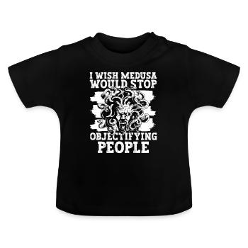 Griechische Mythologie Antik Griechischer Gott - Baby Bio-T-Shirt mit Rundhals - Schwarz - Vorne