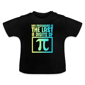 Mot de passe amusant - T-shirt bio col rond Bébé - noir - Devant
