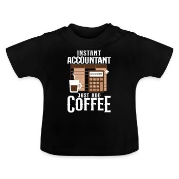 Comptable Comptable Comptable Comptabilité - T-shirt bio col rond Bébé - noir - Devant