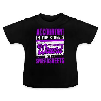 Comptable Comptable Comptable Comptabilité - T-shirt bio col rond Bébé - noir - Devant