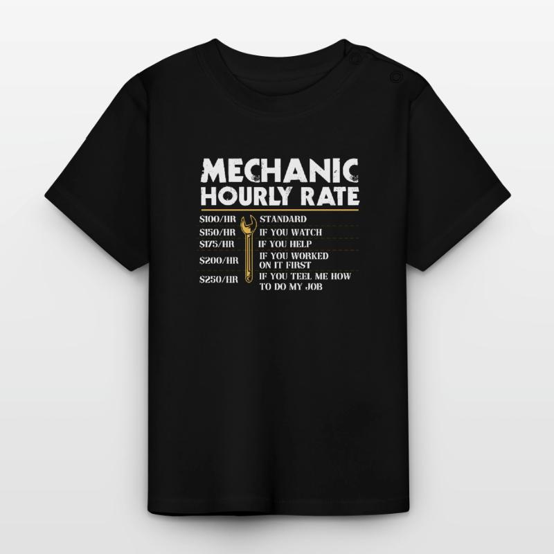 Mechanical Ignition - Work Engineer Baby Organic T-Shirt with Round Neck