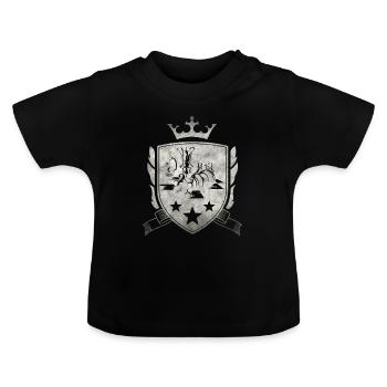 Schach-Emblem - Baby Bio-T-Shirt mit Rundhals - Schwarz - Vorne