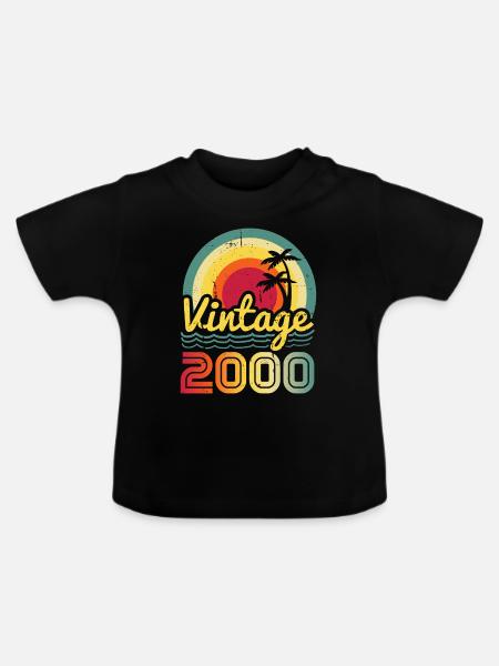 2000 - Baby Bio-T-Shirt mit Rundhals - Schwarz