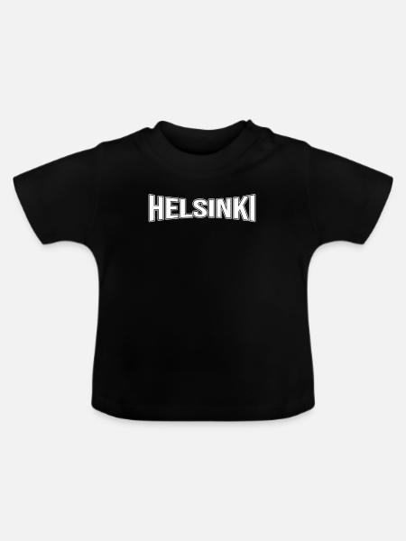 Helsinki - Baby Bio-T-Shirt mit Rundhals - Schwarz