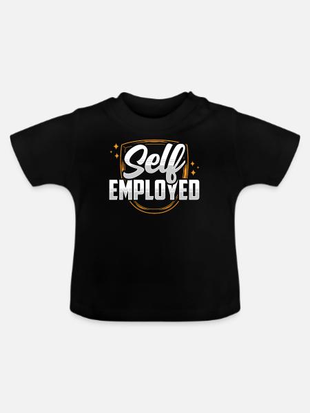 Selbstständig Freiberufler Freelancer - Baby Bio-T-Shirt mit Rundhals - Schwarz