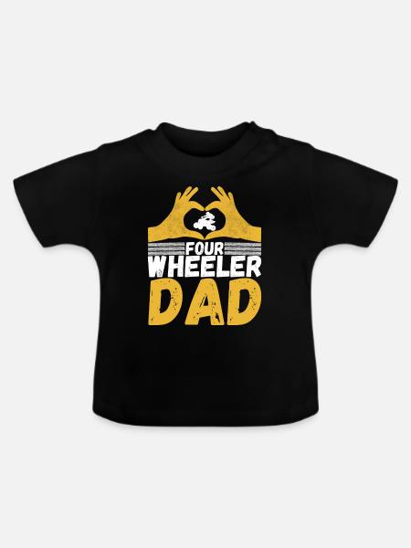 Quad Bike Quadfahrer - Baby Bio-T-Shirt mit Rundhals - Schwarz