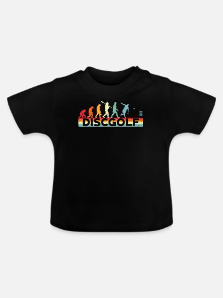 Discgolf Evolution Discgolf - Baby Bio-T-Shirt mit Rundhals - Schwarz