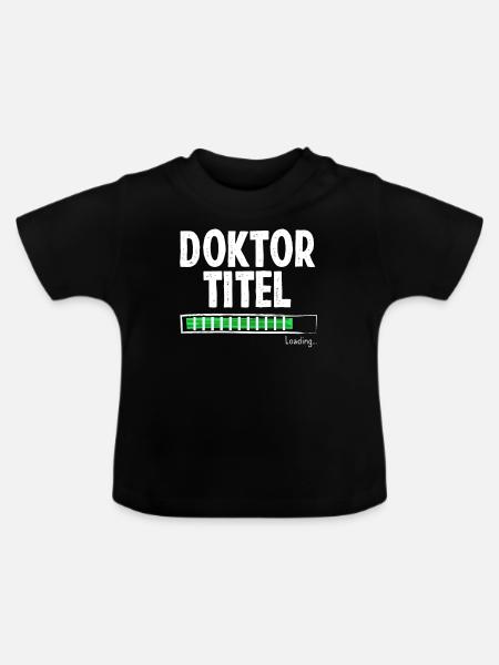 Doktortitel Lädt - Baby Bio-T-Shirt mit Rundhals - Schwarz