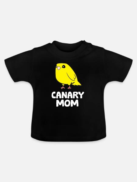 Gelber Kanarienvogel Kanarienmutter - Baby Bio-T-Shirt mit Rundhals - Schwarz