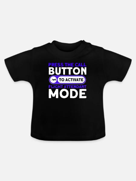 Flugbegleiter Stewardess Cabin Crew - Baby Bio-T-Shirt mit Rundhals - Schwarz