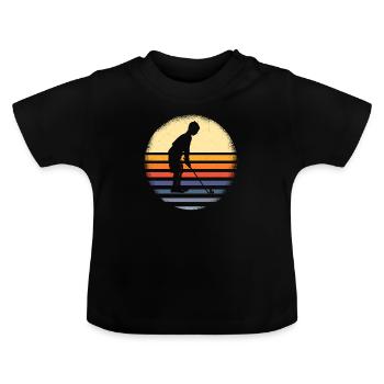 Golf Spieler Spruch Geschenkidee - Baby Bio-T-Shirt mit Rundhals - Schwarz - Vorne