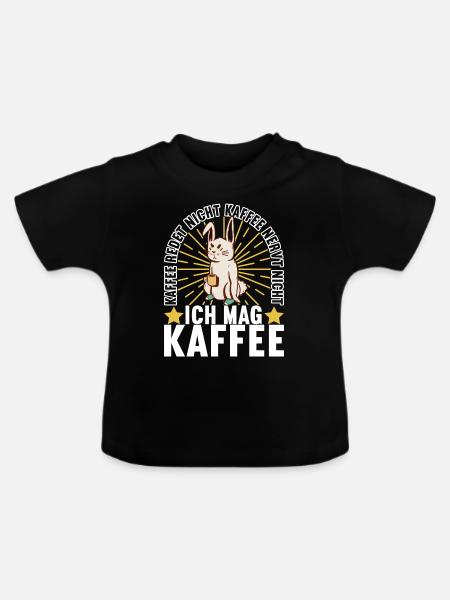 Kaffee Kaffeetrinker - Baby Bio-T-Shirt mit Rundhals - Schwarz