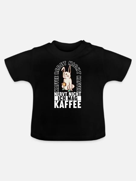 Kaffee Kaffeetrinker - Baby Bio-T-Shirt mit Rundhals - Schwarz