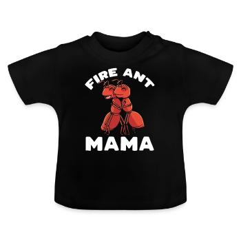 Feuerameise Liebhaber - Baby Bio-T-Shirt mit Rundhals - Schwarz - Vorne