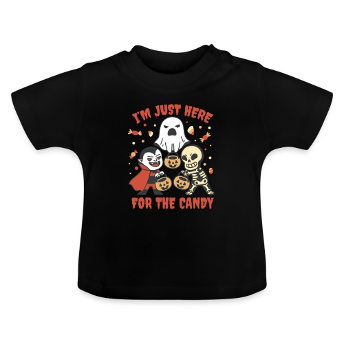 Halloween Candy - I´m Just Here For The Candy - Baby Bio-T-Shirt mit Rundhals