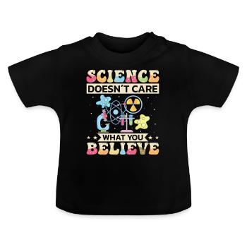 Nerd de discussion de connaissances, étudiant en chimie physique, drôle - T-shirt bio col rond Bébé - noir - Devant
